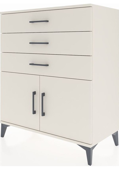 Hyperion Şifonyer Tek Raflı 3 Çekmeceli 2 Kapaklı 88x44x106 Aytaşı-aytaşı Aytası