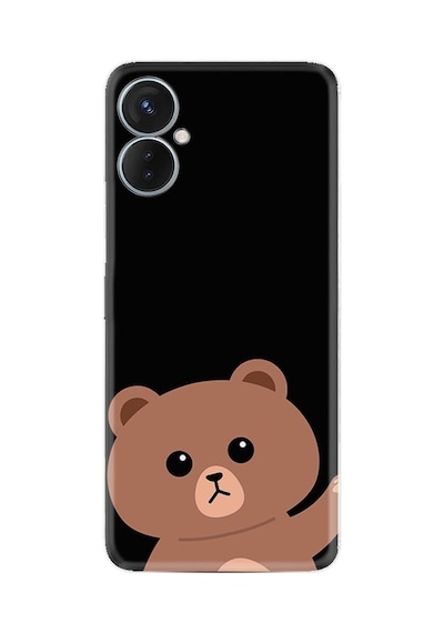 Tecno Spark 9 Pro Kılıf Resimli Desenli Silikon Platinium Series Hello Bear 1905