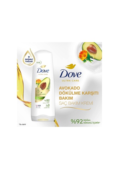 Dove Ultra Care Saç Bakım Kremi Dökülme Karşıtı Bakım Avokado Özü 350 Ml Sku: Smg8690010392145