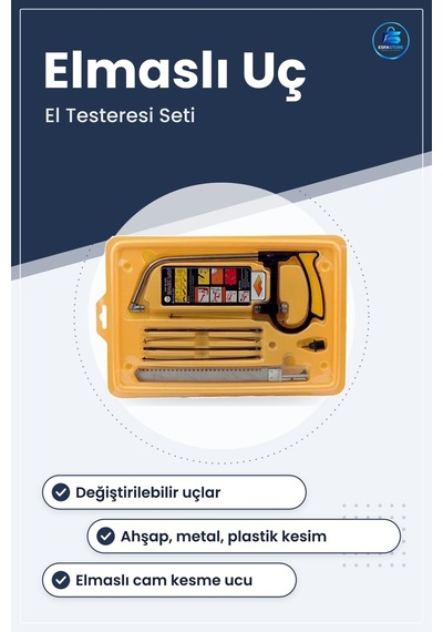 Sihirli El Testeresi Elmaslı Cam Kesme Ucu Ahşap Metal Fayans Kes