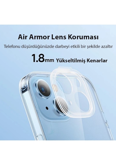 Baseus Illusion Series Apple iPhone Uyumlu 14 Plus 6.7 Silikon Kılıf + Tempered Ekran Koruyucu + 4x Kamera Koruyu- 5775