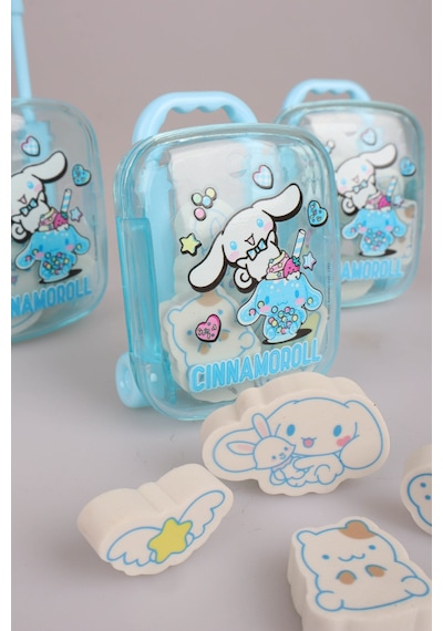 X Dekomus Lisanslı Cinnamoroll Çekçekli Bavul 4'lü Silgi Tek Adet Altın