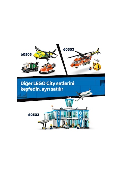 LEGO® City Sahil Güvenlik Kurtarma Botu ve Helikopteri 60504 -7 Yaş ve Üzeri Çocuklar için Yaratıcı Oyuncak Yapım Seti (742 Parça)