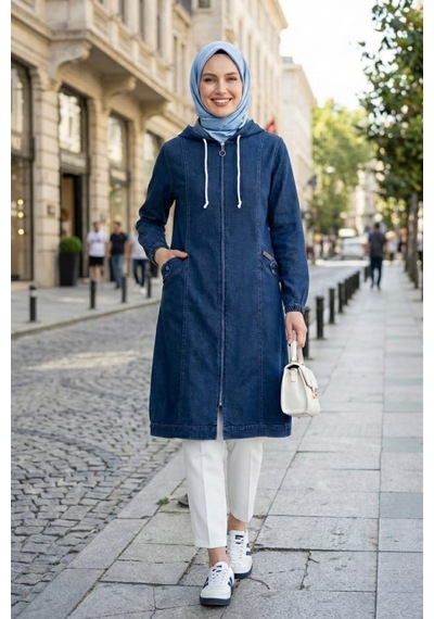 Hb Harma Time Butik Kadın Kapüşonlu Cepli Fermuarlı Koyu Mavi Kot Kap Koyu Mavi Koyu Mavi Hb Harma Time Butik Kadın Kapüşonlu Cepli Fermuarlı Koyu Mavi Kot Kap Koyu Mavi Koyu Mavi