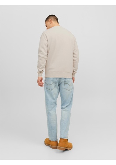 Jack & Jones Jack&jones Vesterbro Erkek Bej Bisiklet Yaka Sweatshirt 12241694-MON Bej