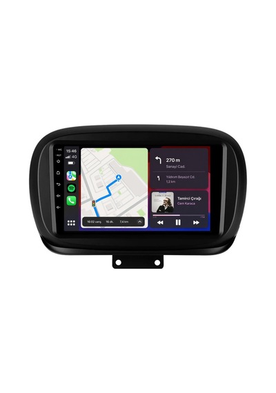 Fiat 500x 2014-2023 Android Multimedya Carplay Android Auto Navigasyon Kameralı 8gb Ram 64gb 9"