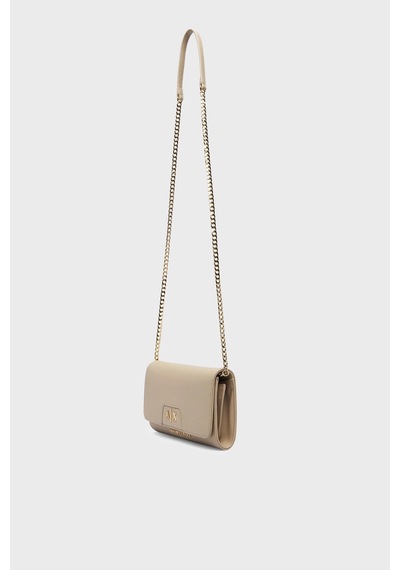 Armani Exchange Çıkarılabilir Zincir Askılı Portföy Cüzdan Kadın Cüzdan Xw000358 Af26570 U6208 Ekru