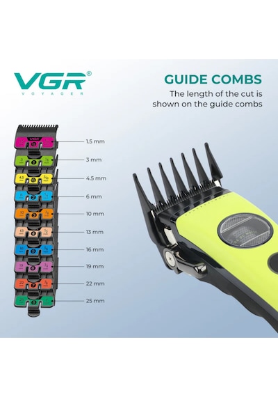 Vgr V-880c Profesyonel Bldc Motorlu Şarjlı Saç Kesme Makinesi - Seramik Bıçaklı, Standlı