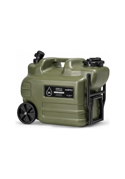 Mad Fox Tekerlekli Musluklu Su Bidonu - Madfox Galon Air Pe - 28 Litre - Yeşil - 387060 Diğer