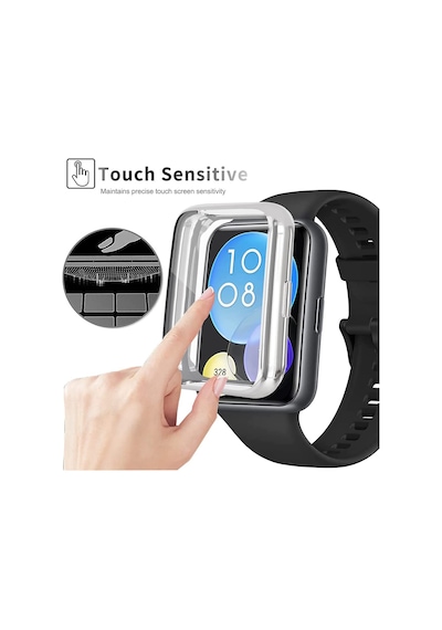 Huawei Watch Fit 2 Kasa ve Ekran Koruyucu 360 Koruma Silikon