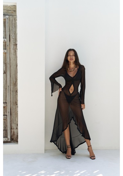 Mai Collection Mai Studios Co. Alyona Dantel Detay Siyah Elbise Siyah