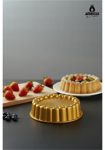 Ametist 26 Cm Döküm Tart Kalıbı Gold Gold