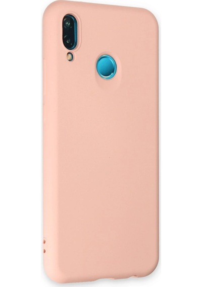Newface Huawei P20 Lite Kılıf Nano İçi Kadife Silikon Semeglbl - 62 - Pudra
