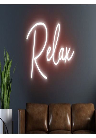 Relax Yazılı Neon Tabela Kırmızı