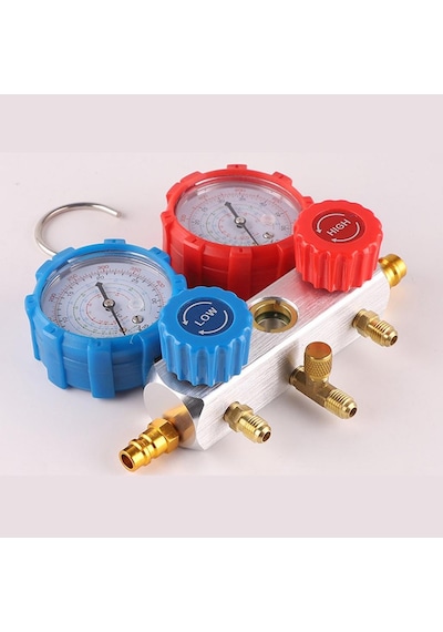 İkili Manifold Gaz Saati Seti R22-134-404-410 Silikon Korumalı