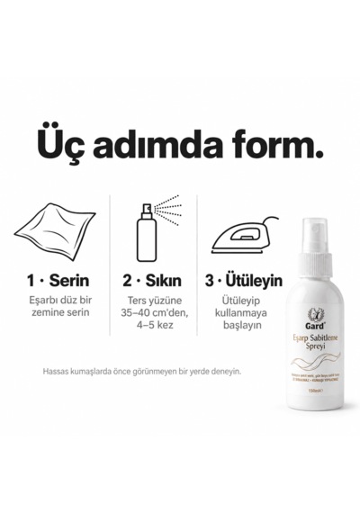 Gard Eşarp Sabitleme Spreyi 150 Ml - Şal Ve Başörtüsü İçin Kalıcı Şekil Veren Sprey