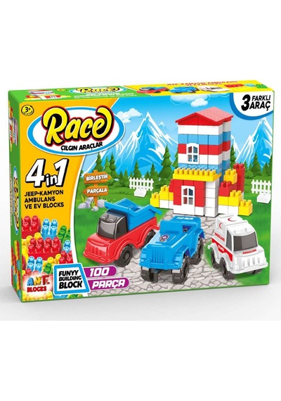 Asya Oyuncak Ant Blocks 100 Parça City Set Ant011