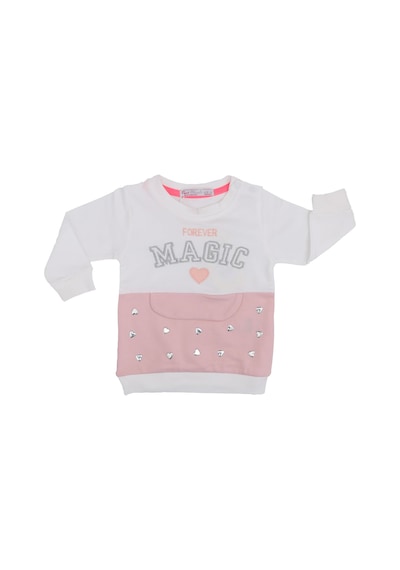 Haknur Bebe Peri Masalı Kız Bebek Magic Tek Body  6-18 Ay Ekru - Pembe