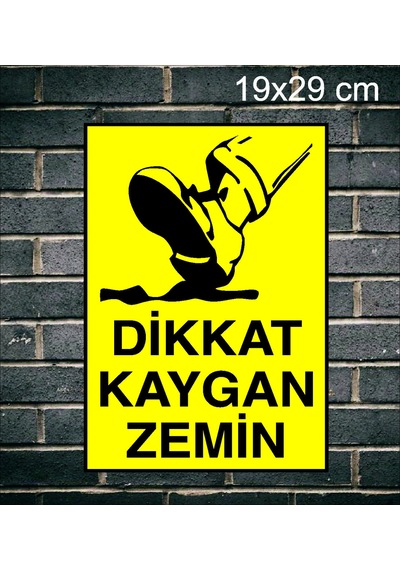 Dikkat Kaygan Zemin Metal Uyarı Levhası