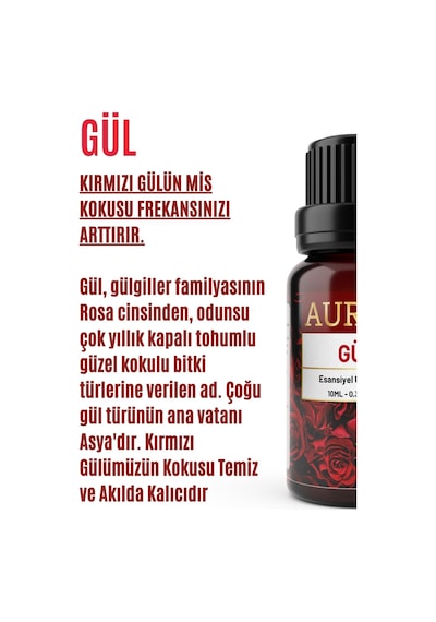 Auran Gül Esansiyel Uçucu Yağı 10 ML