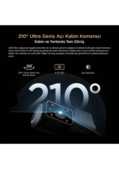 A229 Ultra 3 Kameralı Ön+arka+iç 4k+4k+1080p Hdr Sony Starvıs 2 Sensörlü Wi-fi 6 Gps'li Araç Kamerası