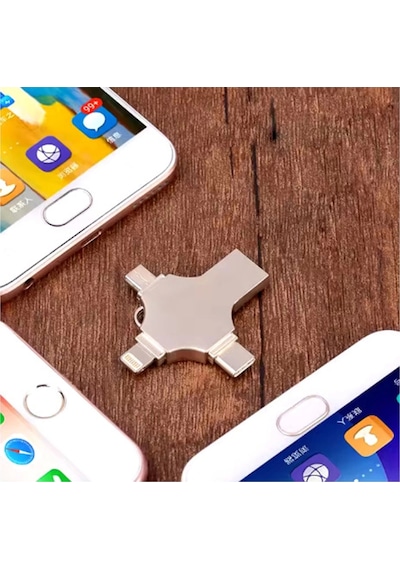 Otg 4in1 Cep Telefonu Çok Fonksiyonlu Usb Flash Bellek 64 Gb Type-c, Micro Sd Ve Kart Okuyucu Çok Renkli