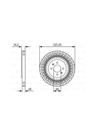 Bosch 0986479a90 Fren Diski Ön Ds3 208 1.6thp Çap 323mm Kalınlık 28mm 10- 4249.l6