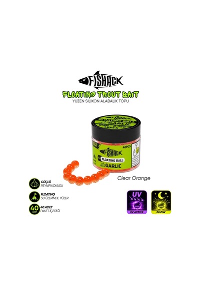 Yüzen Silikon Alabalık Topu - Fishack Eggx - 40 Adet - Sarımsak Kokulu - Renk Pembe