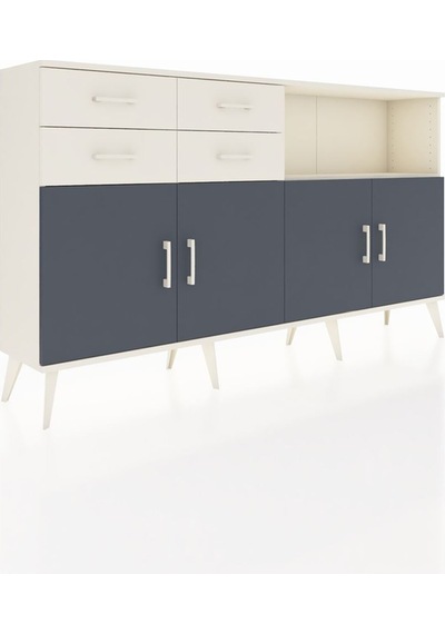 Arges Konsol 4 Raflı 4 Çekmeceli 4 Kapaklı 176x30x99 Aytaşı-antrasit/aytaşı Antrasıt/aytası - Aytası Arges Konsol 4 Raflı 4 Çekmeceli 4 Kapaklı 176x30x99 Aytaşı-antrasit/aytaşı Antrasıt/aytası - Aytası