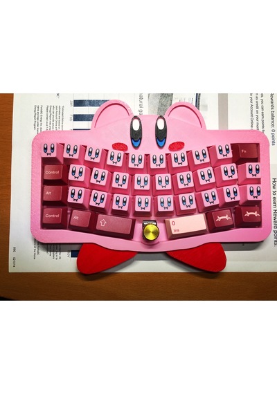 2 Adet Kirby Sevimli Pembe Karakter Yüz İfadeli Küp Mekanik Klavye Tuşu Custom Keycap Aksesuar