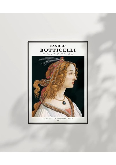 Çerçevesiz Poster Sandro Botticelli Genç Bir Kadının Portresi