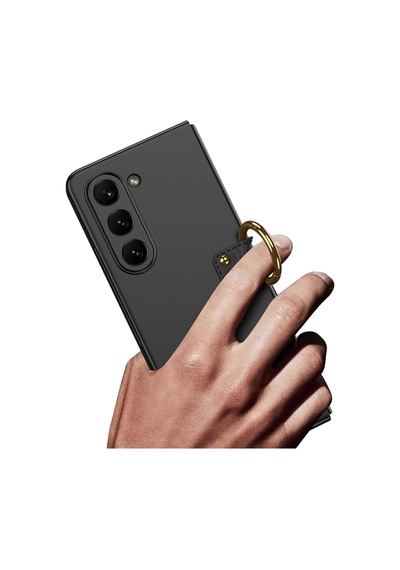 Galaxy Z Fold 5 Kılıf Zore Kıpta Yüzüklü Flip Sert Kılıf