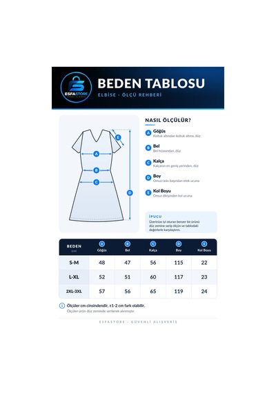 Ersefa Kadın Kısa Kollu V Yaka Damalı Şerit Garnili Yırtmaçlı Midi Visko Saks Mavi
