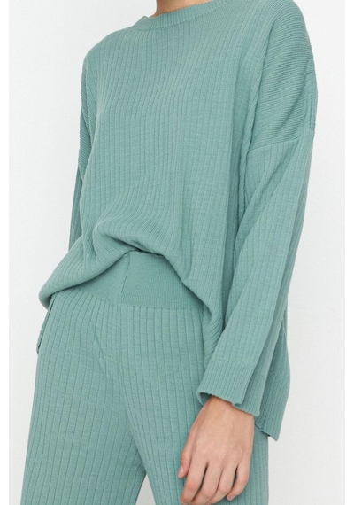 Ersefa Tarz Kadın Modern Moda Normal Bel Boru Paça Bisiklet Yaka Basic B Mint Ersefa Tarz Kadın Modern Moda Normal Bel Boru Paça Bisiklet Yaka Basic B Mint