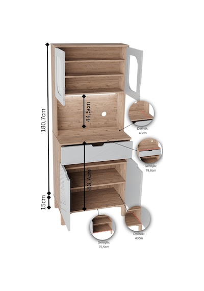 Ae-9001 Barista Atlantik Çam/antrasit Çok Amaçlı Kahve Köşesi Mutfak Kiler Dolabı Cam Kapaklı Ledli Çekmeceli 79,6 X 40 X 195,8 Cm Atlantik Çam - Antrasit Ae-9001 Barista Atlantik Çam/antrasit Çok Amaçlı Kahve Köşesi Mutfak Kiler Dolabı Cam Kapaklı Ledli Çekmeceli 79,6 X 40 X 195,8 Cm Atlantik Çam - Antrasit