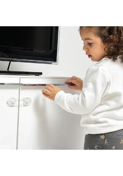2&amp Apos Li Mini Çok Amaçlı Kilit- Çocuk Güvenlik Gereçkerli Çekmece,dolap,kapak Kilidi 5047 Çok Renkli