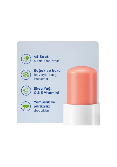 Nıvea Çilek Dudak Bakım Kremi 4.8 G, Çilek Kokusu + Nıvea Şeftali Dudak Bakım Kremi 4,8 G, Şeftali Kokusu