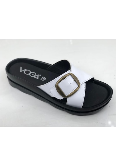 Voga 1721 Beyaz Comfort Casual Anatomik Terlik 001