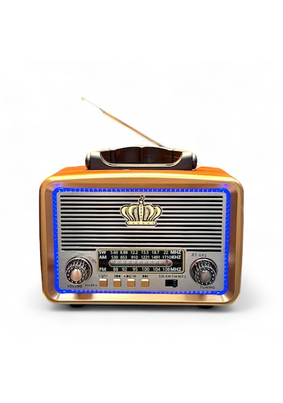 Rt-681 Nostalji Led Detay Radyo,ahşap Görünüm Nostaljik Radyo
