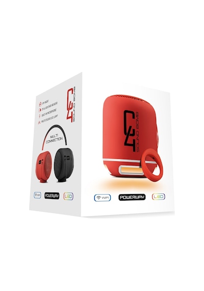 Powewray C4 Kırmızı Taşınabilir Bluetooth Hoparlör Ses Bombası Sese Duyarlı Led Işık Powewray C4 Kırmızı Taşınabilir Bluetooth Hoparlör Ses Bombası Sese Duyarlı Led Işık