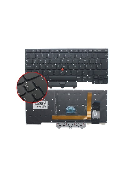 Lenovo Uyumlu ThinkPad E14 V185920AK1 TR Klavye Işıklı (Siyah TR) (Pars Power) Siyah - Işıklı 630724