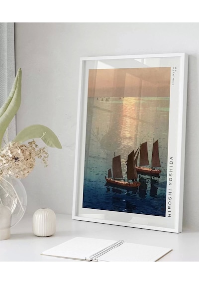 Çerçevesiz Poster Hiroshi Yoshida Işıltılı Deniz