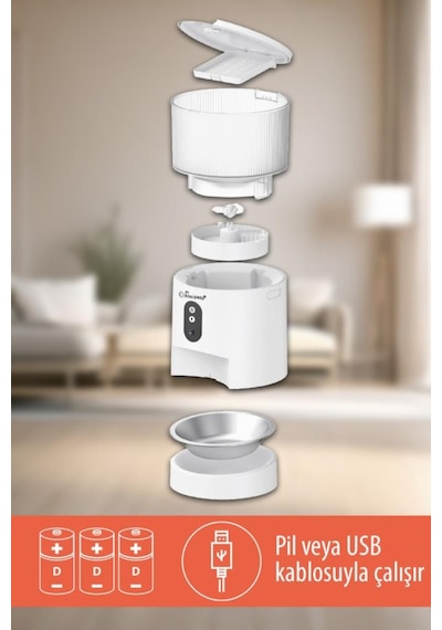Kiwipets Kpf-10565 Evcil Hayvan Akıllı Kameralı Multifonksiyon Mama Kabı