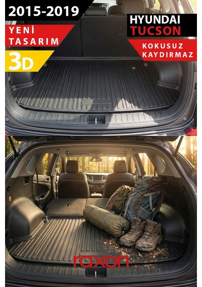 Hyundai Tucson 2015 2019 Uyumlu 3d Bagaj Havuzu Su Geçirmez, Kaymaz, Yüksek Kenarlı
