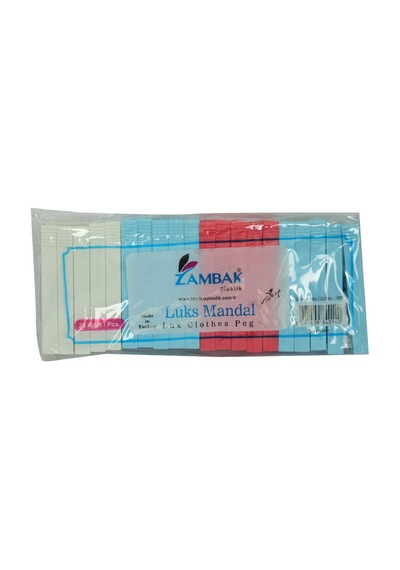 Plastik Lüks Çamaşır Mandalı Karışık Renk Kod-103 Beyaz