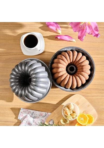 Ayrex Orret Home 26 Cm Granit Döküm Kek Kalıbı Yapışmaz Kaplama Eşit Isı Dağılımı Sağlayan Fırın Uyumlu K Diğer
