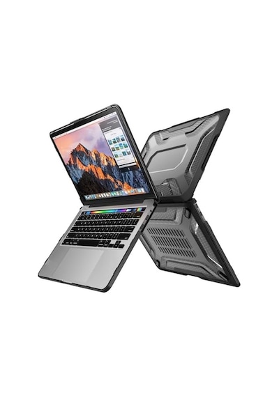 Macbook Air Kılıf 13 İnç A1932 Modeli İçin Mac Koruyucu Güçlü Ve Çizilmeye Dayanıklı Darbe Emici Outdoorsc 2018-2019 İle Uyumlu Siyah