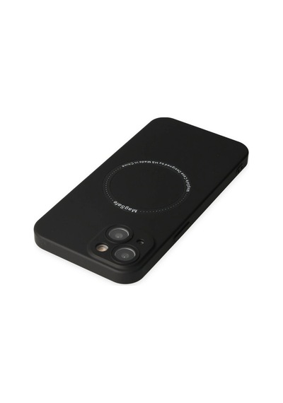 Apple Uyumlu iPhone 14 Plus Kılıf Jack Magneticsafe Lens Silikon Siyah/