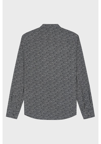 Armani Exchange Tamamı Logolu Slim Fit Uzun Kollu Gömlek Erkek Gömlek Xm000625 Af13184 Fc342 Siyah SİYAH