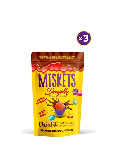 Renkli Şeker Ve Sütlü Çikolata Kaplamalı Drajelly 120 Gr X 3 Adet